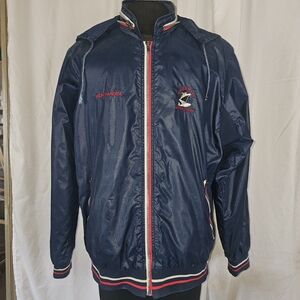 QUEEN MARY Navy Blue Windbreaker Jacket